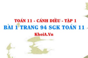 Bài 1 trang 94 SGK Toán 11 tập 1 Cánh Diều